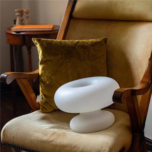 ホワイト ガラス マッシュルーム ドーナツ バウハウス テーブルランプ | 1＋1無料